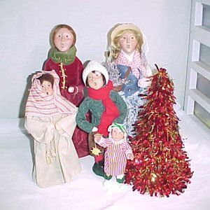 Vintage BYERS CHOICE CAROLERS Bundle KINDLE Shepherd SHOPPERS Lavendar Lady BOY